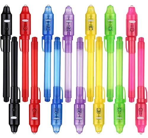 XDISHYN stylo à encre invisible dernier stylo espion avec marqueur d'espion magique à lumière UV (14)
