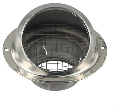 Insect Proof and Weather Sealed Stainless Steel Round Wall Extraction System (70mm)