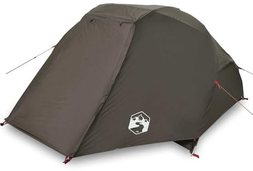 Tente de Pêche, Tente Dôme de Camping Imperméable pour Pique-Nique Randonnée Pêche 3 Personnes Marron imperméable