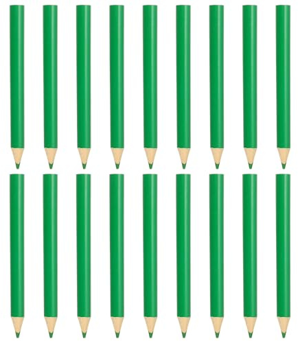 QUARKZMAN 18 Piezas De Lápices De Colores De Madera, Mini Lápices De Colores Al Óleo Cortos Para Artistas Maestros Libros Para Colorear Pintura Boceto Dibujo, Verde Claro