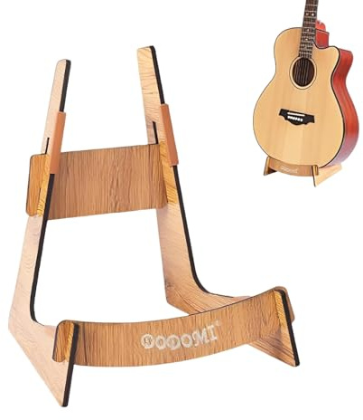 Junhonze Soporte De Madera Para Guitarra - Soporte Guitarra Suelo - Soporte Para Ukelele, DiseñO Antideslizante, Adecuado Para GuitarraAcúStica,Guitarra EléCtrica, Bajo,Ukelele Y ViolíN (Color Nogal)