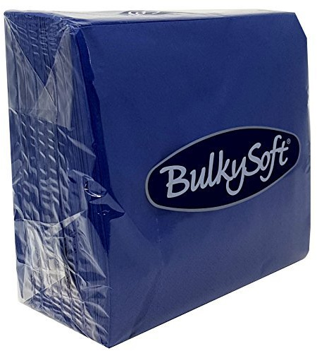 Paper Serviettes Soft Napkins 33x33cm 2PLY BulkySoft Solid Colours Choose Colours (Dark Blue, 100)