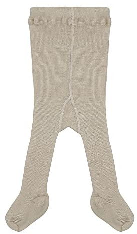 Ecoable Kids Thermal Tights: Organic Wool Base Layer Footed Leggings for Girls and Boys, Sizes 6 months - 8 years (EU 128/8 years, Natural)
