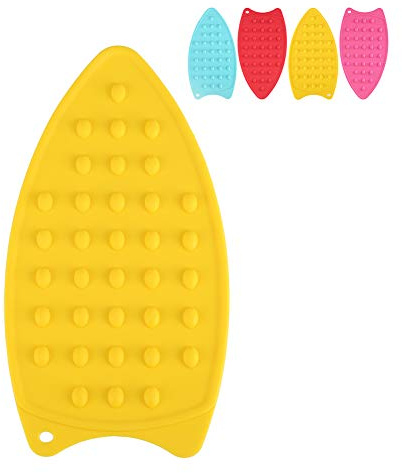 Supporto per Ferro da Stiro, Stuoia Stuoia del Silicone, Cuscinetto di Resto del Ferro Silicone Multiuso la Tavola da Stiro, Protezione Calda Sicurezza Rilievo Stiraturaantiscivolo(Yellow)