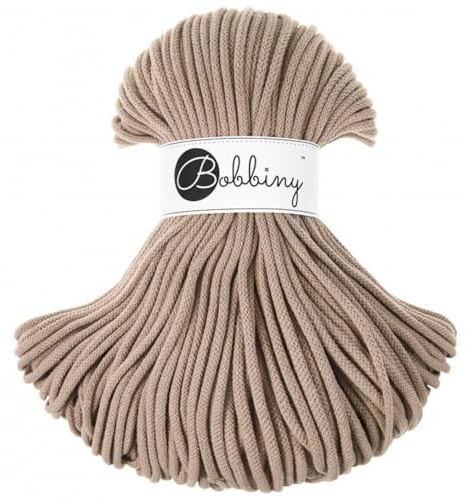Bobbiny Makramee-Flechtkordel, 5 mm, 100 m, Hellbraun (Sand)