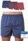 Snocks American Boxershorts Herren aus Bio-Baumwolle 3er-Pack, Weite Passform und lockerer Fit, Kein juckendes Etikett und komfortabler Bund, Unterhosen Herren Gr.L, Farbe Kleines Karo Mix Blau/Rot