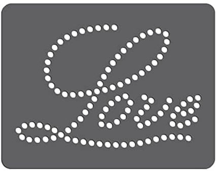 Rhinestone Genie Expression-Love 5 Magnetic Rhinestone Template, Black,RT4-EXP012