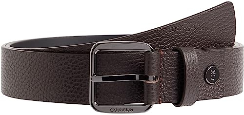 Calvin Klein Herren Gürtel Concise 3,5 cm Ledergürtel, Braun (Dark Brown Pebble), 95