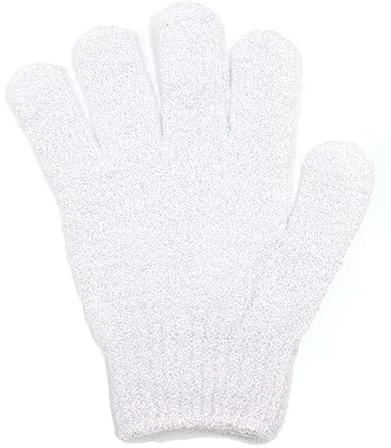 HUFFA Peeling-Handschuhe – Premium-Peeling-Waschhandschuh for Bad oder Dusche – Luxus-Spa-Peeling-Zubehör for Männer und Frauen (Color : 1pc White Ordinary)