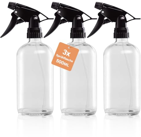 Etievort Sprühflasche, 500 ml (3 Packungen), Wiederverwendbares Wassersprühgerät