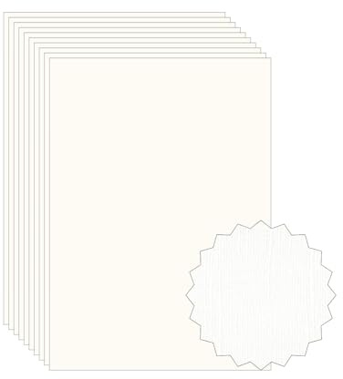 ASENME Texturerat papper, 15 enheter, A4-storlek Texturerat (Benvitt, A4 / 15 enheter)