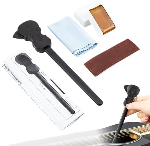 Guitar Bow for Acoustic Portable, Creative, Rosin Sandpaper Cloth, Plucking | Guitar Bowing String Tool Instrument Accessory for Music Enthusiasts, Music Lover, Players, Professionals,