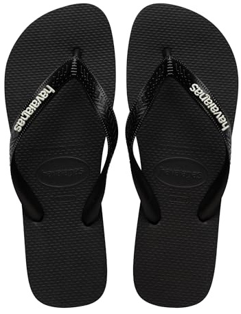 Havaianas Logo Filete FlipFlop Hombre Black/White/Black 43 EU