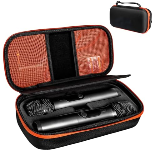 YISKY Custodia per microfono Bluetooth compatibile con JBL PartyBox Wireless Mic, Custodia rigida da viaggio in EVA compatibile con microfono wireless JBL PartyBox, custodia per il trasporto
