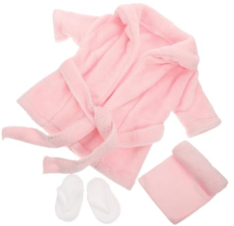 HAMPPLIES Juego de en Coral Fleece Suave con Textura Fina para Recién Nacido y Accesorios para Fotografía y Fiesta de Cumpleaños