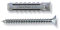 Fischer 25 Tasselli SX con vite, 10 x 50 mm, per Muro pieno e Mattone Forato, 57002