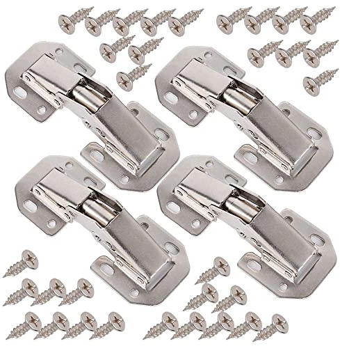 4 stk Scharniere Aufschraubscharniere 104 * 43mm Öffnungswinkel 90°für Schrank Möbel Schranktür Küchenschrank Tür Möbelscharniere Schrankscharnier Aufschraubscharnier Scharnier