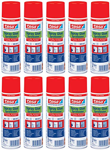 tesa Sprühkleber Extra Stark, 500ml (10 Dosen)
