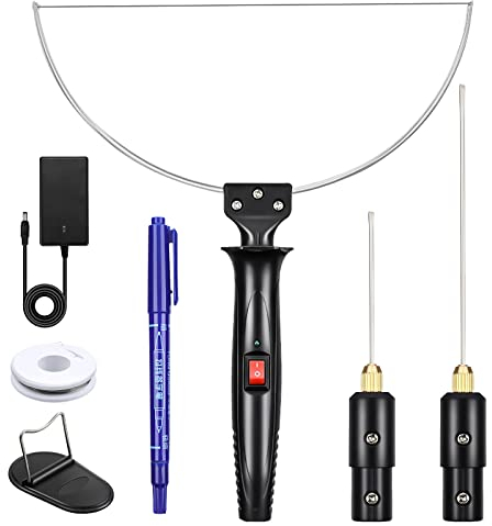 GOCHANGE 3 in 1 Taglio Schiuma Elettrica Della Macchina Della Penna Corredo di Attrezzi, Coltello Caldo 100-240V / 18W Craft 10CM Polistirolo Taglio Penna Elettronico, PVE, KT