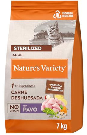 Nature's Variety No Grain Croquettes pour Chats Stérilisés - Dinde - 7kg