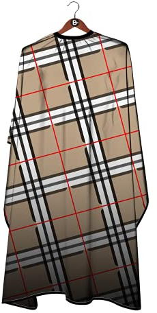Friseurumhang, Original Barbermood Barber Cape, Professional Hair Design Salon Cape, Friseurbedarf, Haarschneideumhang, 138 cm x158 cm, wasserfest, luftdurchlässig, einstellbar, waschbar.