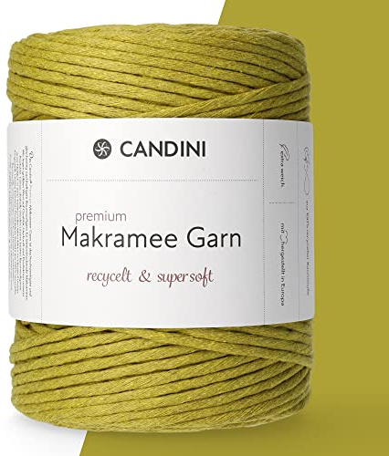Premium Makramee Garn, 3mm, gezwirnt - Pistazie 200m