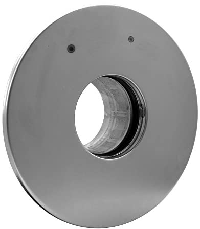 LANZZAS Extension de tuyau à granulés avec rosace murale de 80 mm à Ø 150 mm, non laqué, pour poêle à granulés