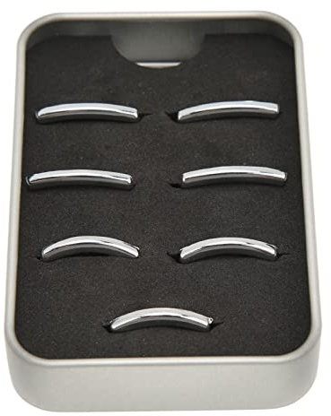 Aramox 7pcs Pulsante Alzacristalli Trim Sticker ABS Cromato Argento Alzacristalli Manopola Trim Sostituzione per A B C E CLA Classe GLA