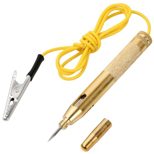 Auto Spannungsprüfer Stift, Stromprüfer mit Krokodilklemme, Spannungsprüfer Kfz Prüflampe, Motorrad-Volt-Tester mit Kabel, Diagnosewerkzeuge für Autos und Motorrädern