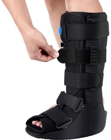 Tall Walker Fracture Boot Air Walker Brace Inflatable Walking Boot for Fractures, Achilles Tendon Surgery, Acute Ankle Sprains, Broken Toe Foot, Injury Recovery Black (Small)