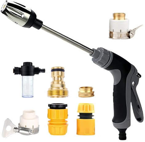 Turbo Washer Para Manguera De Jardín, Pistola De Agua De Alta Presión, Limpiador De Alta Presión, Pistola De Manguera De Jardín Con Boquilla Para Lavado De Coches, Riego De Jardín Y Césped