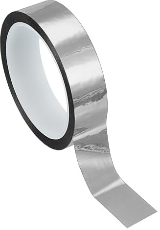 PATIKIL Metallband, självhäftande list, 25 mm x 50 m, glänsande silver