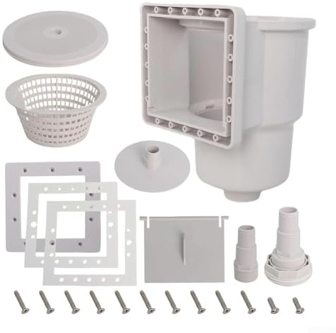 PETSTIBLE Kit skimmer fuori terra, skimmer da parete, 15,2 cm, ricambio SP1091LX skimmer fuori terra