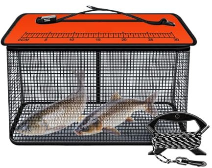 Piège de pêche pliable | Panier de poisson vivant portable réfléchissant – Piège de rangement robuste pour ruisseau et roche de mer