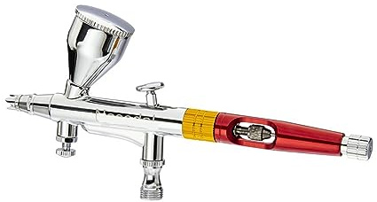 Pistola per Verniciare, Pistola a spruzzo a doppia azione for aerografo 9cc Vernice for aerografo for trucco for unghie Vernice for tatuaggio Arte Strumento fai da te 0,2 mm/0,3 mm/0,5 mm(NT-218K-2)