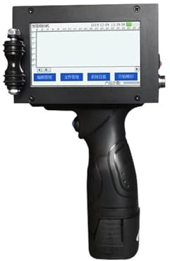 Bärbar handhållen bläckstråleskrivare 600DPI 24 Språk utgångsdatum Handpistolskrivare 12,7 mm streckkodskodningsmaskin På kartong, trä(Printer with 1 ink)