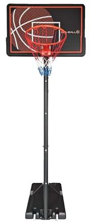 BEE-BALL Pro Bound ZY-015 Full NBA Size 10ft (3.05m) Adjustable Basketball Hoop & Stand - Outdoor Basketball Backboard & Net for Adults/Kids - Sport Outdoor Hoop