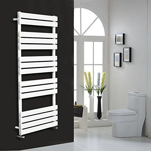 NRG Flat Panel Heated Towel Rail Radiator Rad Warmer, 1600x600 Gloss White