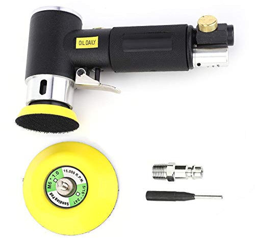 Air Angle Sander, 3in 2in Grinding Polishing Orbital Sander, Dual Action Sander Air Polisher,Mini Orbital Air Sander DA Air Sander for Metal, Wood