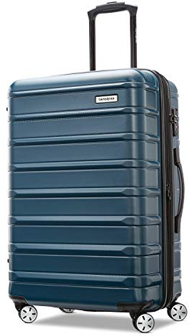 Samsonite Omni 2 Hardside Expandable Spinner Wheel Luggage, Checked Medium 24 in, Nova Teal