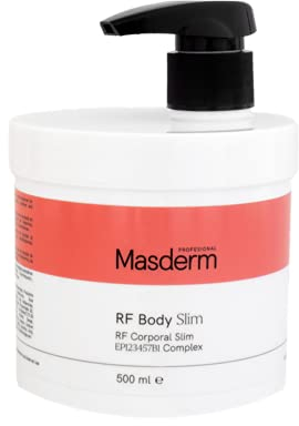 MASDERM Crema Anticellulite Drenante - 500 ml Rassodante Corpo per Gambe Glutei e Cosce, Con Caffeina Ginseng Spirulina, Ideale per Massaggio e Radiofrequenza a Casa, Gel Rapido Assorbimento