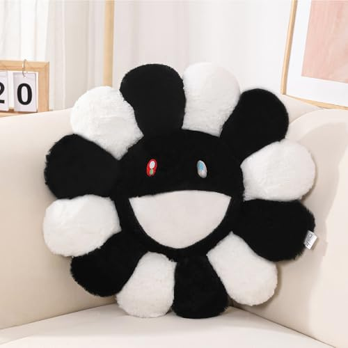 FIONOUT Flower Pillow, Flower Shaped Throw Pillow, Flower Face Floor Cushions Floor Pillow, Colorful Sunflower Plush Pillow, Cute Room Decor Decorative Pillows for Sofa Bedroom Car (40cm/15.7in)