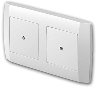 LOGIQ 2-fach Blind-Abdeckung, weiß, mit 2-fach Rahmen, Blinddosen