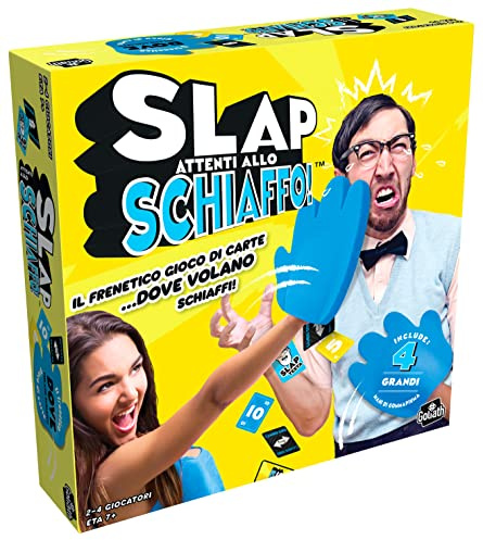 GOLIATH Slap 926352.006 - Uppmärksamhet på, roligt spel för barn och flickor, från sju år och uppåt, actionspel med gummihand, partyspel, flerfärgad