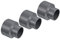 PATIKIL PVC Riduttore Tubo Raccordo 75x50mm, 3pz Dritto Giunto Adattatore Connettore, Grigio