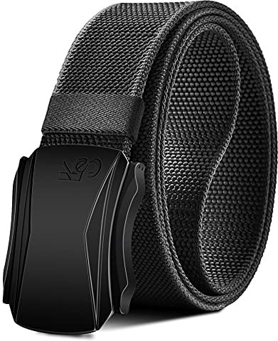 KEMISANT Taktischer Gürtel, Gürtel Herren Wandern Arbeitsgürtel Koppelgürtel 38mm,Schnellverschluss Metallschnalle(Grigio Scuro,145cm/46-50 taille verstellbar)