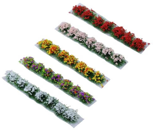 LuLiyLdJ Paesaggi Ciuffi D'Erba Modello Erba Statica Ciuffo Erba Ferroviaria Erba Modellismo Cespugli di Fiori Utilizzato per La Decorazione del Giardino di Paesaggio Ferroviario, 35 Pezzo