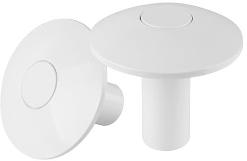 Pool Anchor Sockets Covers, for In-Ground Swimming Pool Ladders & Handrails, Set of 2 Units - White (It fits Perfectly in The Standard Holes of The handrail