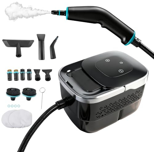 2500 W 4 bar Hochdruck-Handdampfreiniger, 1250 ml Tank 6 Stufen Hochtemperatur-Druckreinigungsgerät für Auto, Fenster, Küche, Boden, Möbel