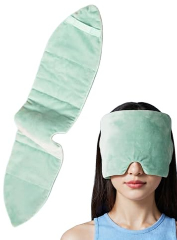 Kustimantu Máscara de sueño ponderado para mujeres | Máscara de ojos antiluz de viaje,Accesorios para lateral en viaje camping meditación oficina